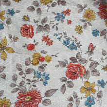 Load image into Gallery viewer, Original 1950's Fine Cotton Floral Print Fabric with Roses - 46" x 60"