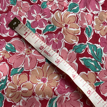 Load image into Gallery viewer, Blouse Length of Pretty Floral Cotton Dressmaking Fabric in Pink, Beige, White and Green - 48" x 32"