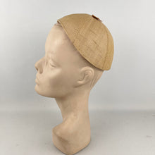 Load image into Gallery viewer, Original 1940's Straw Juliet Cap - Charming Summer Hat