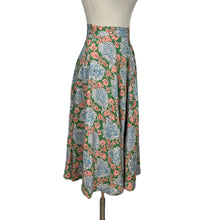 Load image into Gallery viewer, Original CC41 Moygashel Skirt in Green, Coral, Blue and White by St Michael - Waist 25"