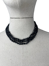 Load image into Gallery viewer, Gorgeous Vintage French Jet Flapper Length Necklace - Fabulous Black Circular Glass Beads