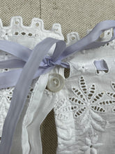 Load image into Gallery viewer, Antique White Cotton Chemise with Broderie Anglaise Detail and Cotton Lawn Straps - Bust 34 35 *