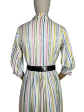 Load image into Gallery viewer, Original 1950's Fara-head Pastel Stripe Day Dress in Pink, Green, Yellow and Blue - Bust 36 37
