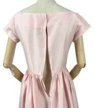 Load image into Gallery viewer, 1950s Pastel Pink Cotton Dress with Lace Trimmings by Teena Paige - Bust 35 36 *