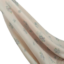 Load image into Gallery viewer, 1940's Crepe Dressmaking Fabric for Nightwear or Underwear - Pale Peach with Floral Sprays in Pink, Yellow and Green - 36" x 50" - No.15