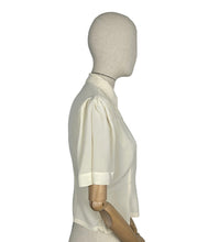Load image into Gallery viewer, Original 1930's Swedish Made Natural Silk Blouse with Faggoting and Pintucks - Bust 34 36