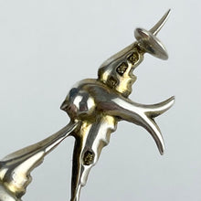 Load image into Gallery viewer, Antique Victorian Hallmarked Silver Double Swallow Brooch Set with Paste - Sweetheart Brooch *
