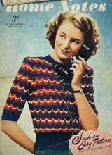 Load image into Gallery viewer, Reproduction 1940's Victory Jumper Hand Knitted from a WW2 Pattern by Home Notes - Bust 34 36