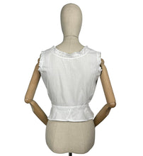 Load image into Gallery viewer, Antique Irish Made White Cotton Chemise with Broderie Anglaise Trim - Bust 34 36 *