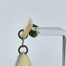 Load image into Gallery viewer, Original 1940's 1950's Plastic Bar Brooch with Dried Flower Droplet *