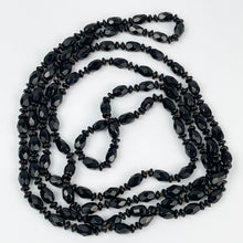 Load image into Gallery viewer, Gorgeous Vintage French Jet Glass Necklace - Shiny Black Glass Beads