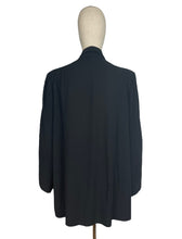 Load image into Gallery viewer, Original Volup 1940's Black Betty Rose Edge to Edge Swing Jacket - Bust 42 44 46