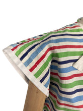 Load image into Gallery viewer, Original 1940's Lightweight Summer Dress in Stripes of Blue, Red and Green on White - Bust 38 40