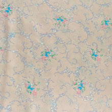 Load image into Gallery viewer, 1940's Dressmaking Fabric for Underwear or Nightwear - Pink Base with Ribbons and Floral Print in White, Pink and Blue - 36" x 130" - No.18