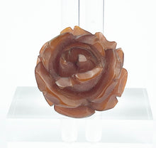 Load image into Gallery viewer, Original 1940's Carved Bakelite Rose Head Brooch in Brown