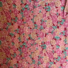 Load image into Gallery viewer, Blouse Length of Pretty Floral Cotton Dressmaking Fabric in Pink, Beige, White and Green - 48" x 32"