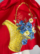 Load image into Gallery viewer, Original 1950’s Down’s of London Novelty Print Dress with Basket Print 32 34