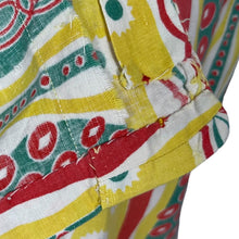 Load image into Gallery viewer, Original 1950's Striped Cotton Summer Dress in Stripes of Green, White and Red - Bust 34 35 *