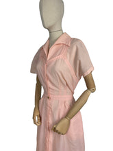 Load image into Gallery viewer, Original Late 1950's Pink Seersucker Zip Front Day Dress - Bust 40 42 *