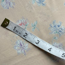 Load image into Gallery viewer, 1940's Peach Crepe Dressmaking Fabric with Honeysuckle Print in Purple, Blue and Pink - 35" x 32" - No.14