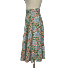 Load image into Gallery viewer, Original CC41 Moygashel Skirt in Green, Coral, Blue and White by St Michael - Waist 25"