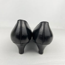 Load image into Gallery viewer, Original 1950's Deadstock Black Leather Court Shoes with Bow Detail - UK 5 *
