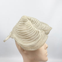 Load image into Gallery viewer, Original 1950's Off-White Nylon Pleated French Hat
