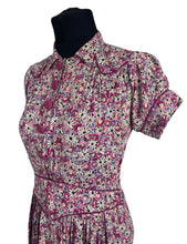 Load image into Gallery viewer, Original 1940's CC41 Ditsy Floral Crepe Day Dress - Very Petite - Bust 32
