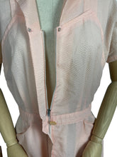 Load image into Gallery viewer, Original Late 1950's Pink Seersucker Zip Front Day Dress - Bust 40 42 *
