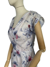 Load image into Gallery viewer, Original 1950's Floral Nylon Pretty Day Dress with Pastel Carnation Print - Bust 34