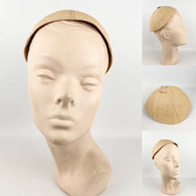 Load image into Gallery viewer, Original 1940's Straw Juliet Cap - Charming Summer Hat