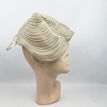 Load image into Gallery viewer, Original 1950's Off-White Nylon Pleated French Hat