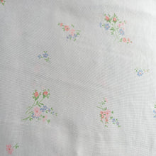 Load image into Gallery viewer, 1940's Dressmaking Fabric for Underwear or Nightwear - White Rayon with Floral Print in Pink and Blue - 34" x 66" - No.16