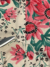 Load image into Gallery viewer, Original 1950's Charming Floral Cotton Day Dress in Pink and Green Print on White - Bust 33 34 *