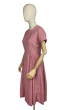 Load image into Gallery viewer, Original 1950's Harrods Red and White Gingham Dress with Pockets - Bust 36