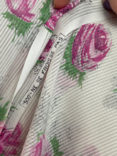 Load image into Gallery viewer, Original 1950’s Pretty Pink Roses Print Dress in Fine Stripe - Bust 34