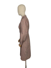 Load image into Gallery viewer, Original 1940's Thick Cotton CC41 Chore Dress in Green, Red and White - Bust 38
