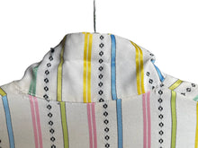 Load image into Gallery viewer, Original 1950's Fara-head Pastel Stripe Day Dress in Pink, Green, Yellow and Blue - Bust 36 37