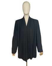 Load image into Gallery viewer, Original Volup 1940's Black Betty Rose Edge to Edge Swing Jacket - Bust 42 44 46