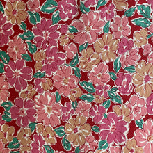 Load image into Gallery viewer, Blouse Length of Pretty Floral Cotton Dressmaking Fabric in Pink, Beige, White and Green - 48" x 32"