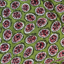 Load image into Gallery viewer, Original 1930’s 1940’s Green, Pink and White Crepe Dressmaking Fabric - Selling By The Metre