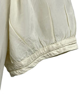 Load image into Gallery viewer, Original 1930’s Natural Silk Blouse with Belt, Mother of Pearl Buttons and Faggoting - Bust 30" 32"