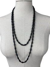 Load image into Gallery viewer, Gorgeous Vintage French Jet Glass Necklace - Shiny Black Glass Beads