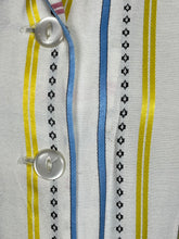 Load image into Gallery viewer, Original 1950's Fara-head Pastel Stripe Day Dress in Pink, Green, Yellow and Blue - Bust 36 37