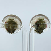 Load image into Gallery viewer, Original 1940's 1950's Reverse Carved Lucite Rose Clip-on Earrings