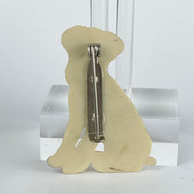 Load image into Gallery viewer, Original 1940's Cream and Brown Dog with Blue and Gold Collar