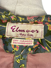 Load image into Gallery viewer, Original 1950's Vibrant Floral Pure Silk Jacket in Green, Pink and Chartreuse - Bust 38
