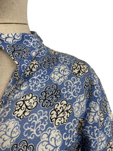 Load image into Gallery viewer, Original 1940's CC41 Heavy Linen Dress in Blue, Black and White - Bust 35 36