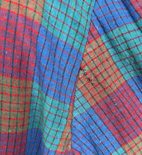 Load image into Gallery viewer, Original 1940’s Plaid Cotton Long Sleeved Belted Chore Dress with Pockets and Ric-rac Trim - Bust 36 38 *