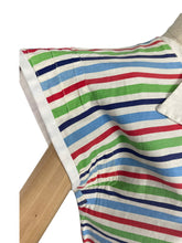 Load image into Gallery viewer, Original 1940's Lightweight Summer Dress in Stripes of Blue, Red and Green on White - Bust 38 40